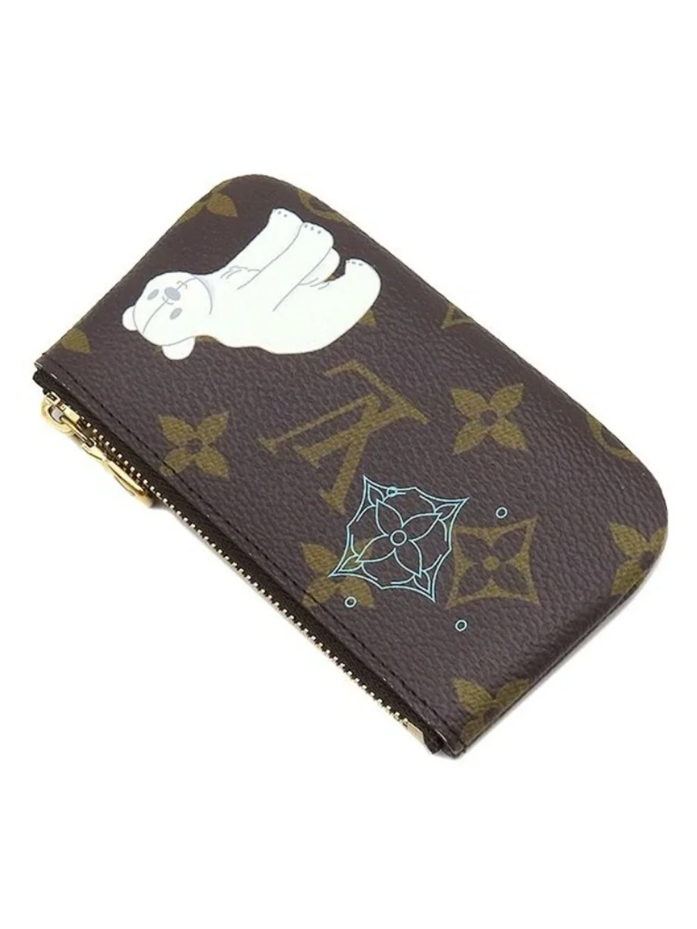 Louis Vuitton Coin Purse Pochette Cles Monogram Canvas Azur Frost Key